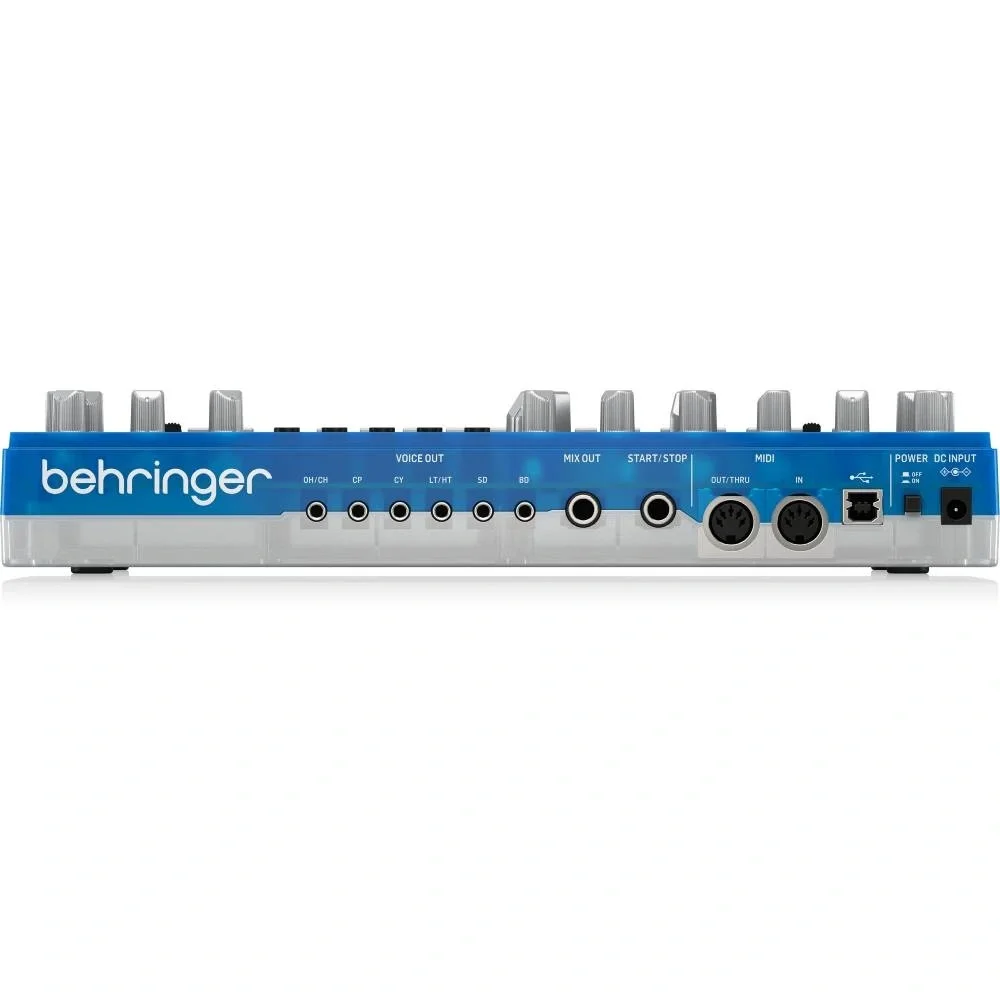 Behringer RD-6-BB RHYTHM DESIGNER Analog Davul Makinesi (Transparan Mavi)
