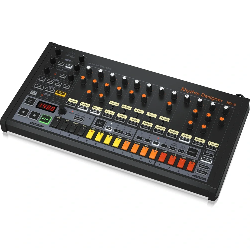 Behringer RD-8 MKII Çift Mod Filtreli Klasik Analog Davul Makinesi