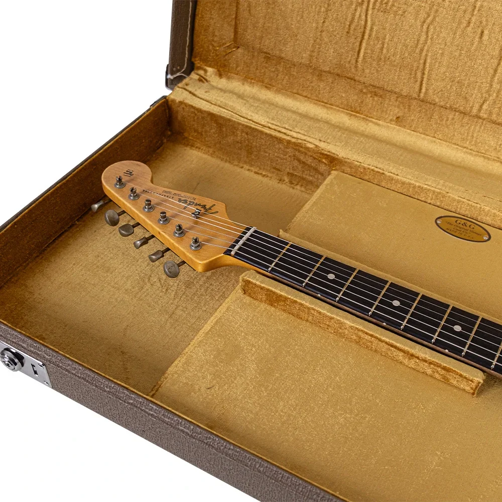 Fender Custom Shop Masterbuilt Todd Krause 1963 Stratocaster Journeyman Relic Gülağacı Klavye Black Elektro Gitar