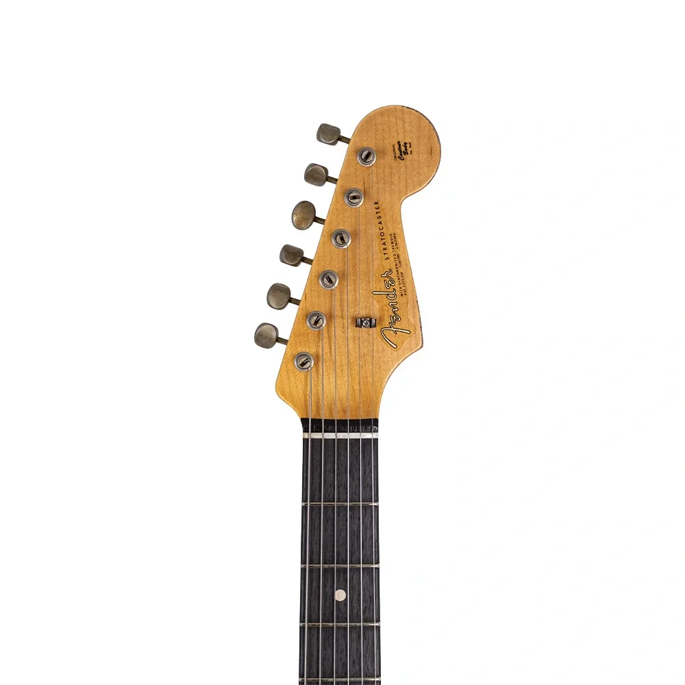 Fender Custom Shop Masterbuilt Todd Krause 1963 Stratocaster Journeyman Relic Gülağacı Klavye Black Elektro Gitar