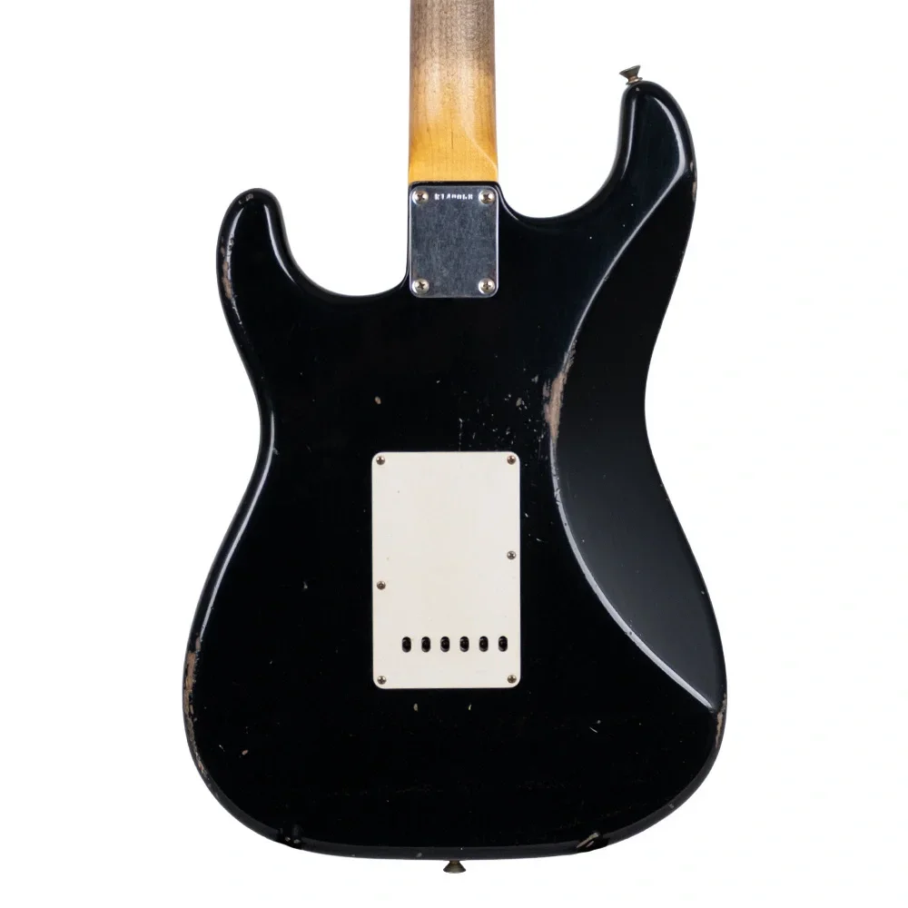 Fender Custom Shop Masterbuilt Todd Krause 1963 Stratocaster Journeyman Relic Gülağacı Klavye Black Elektro Gitar