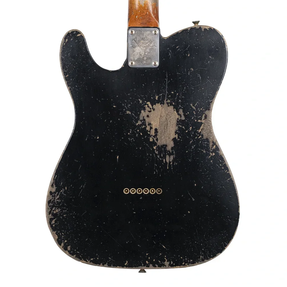 Fender Custom Shop Masterbuilt Dale Wilson 1962 Telecaster Heavy Relic Gülağacı Klavye Black Elektro Gitar