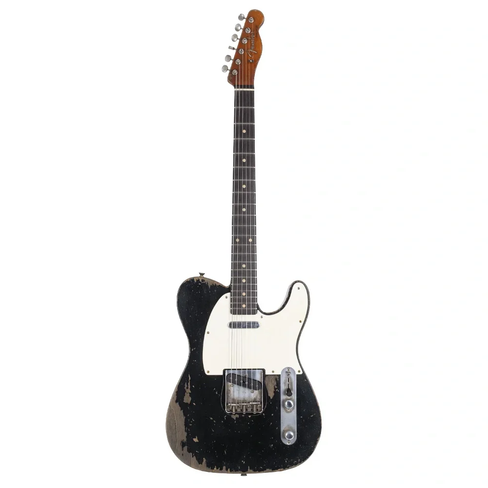 Fender Custom Shop Masterbuilt Dale Wilson 1962 Telecaster Heavy Relic Gülağacı Klavye Black Elektro Gitar