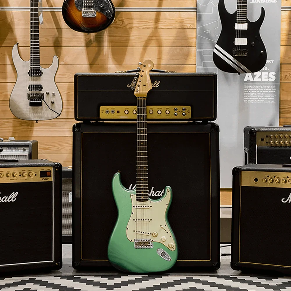 Fender Custom Shop S20 Limited Edition 1960 Stratocaster Journeyman Relic Faded Aged Sherwood Green Metallic Elektro Gitar