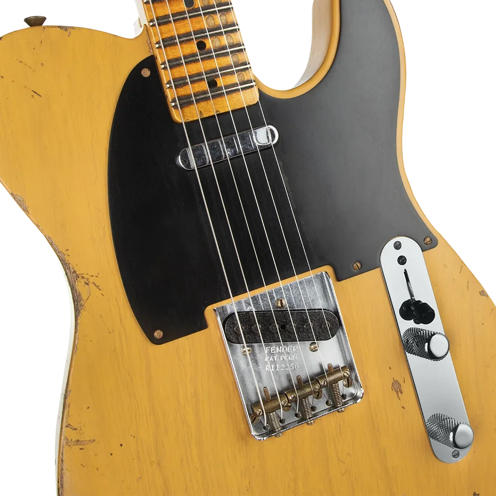 Fender Custom Shop W21 Limited Edition 1951 Telecaster Heavy Relic Akçaağaç Klavye Aged Butterscotch Blonde Elektro Gitar