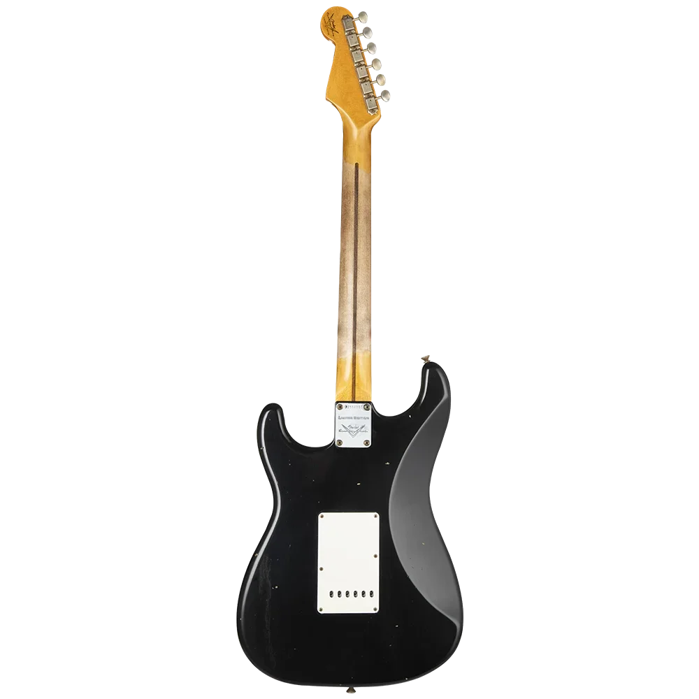 Fender Custom Shop W21 Limited Edition 1957 Stratocaster Journeyman Relic Akçaağaç Klavye Aged Black Elektro Gitar