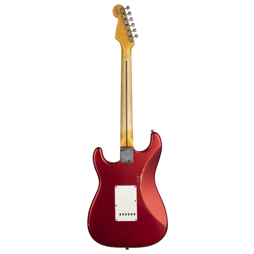 Fender Custom Shop S21 Limited Edition 1957 Stratocaster Relic Akçaağaç Klavye Aged Candy Apple Red Elektro Gitar