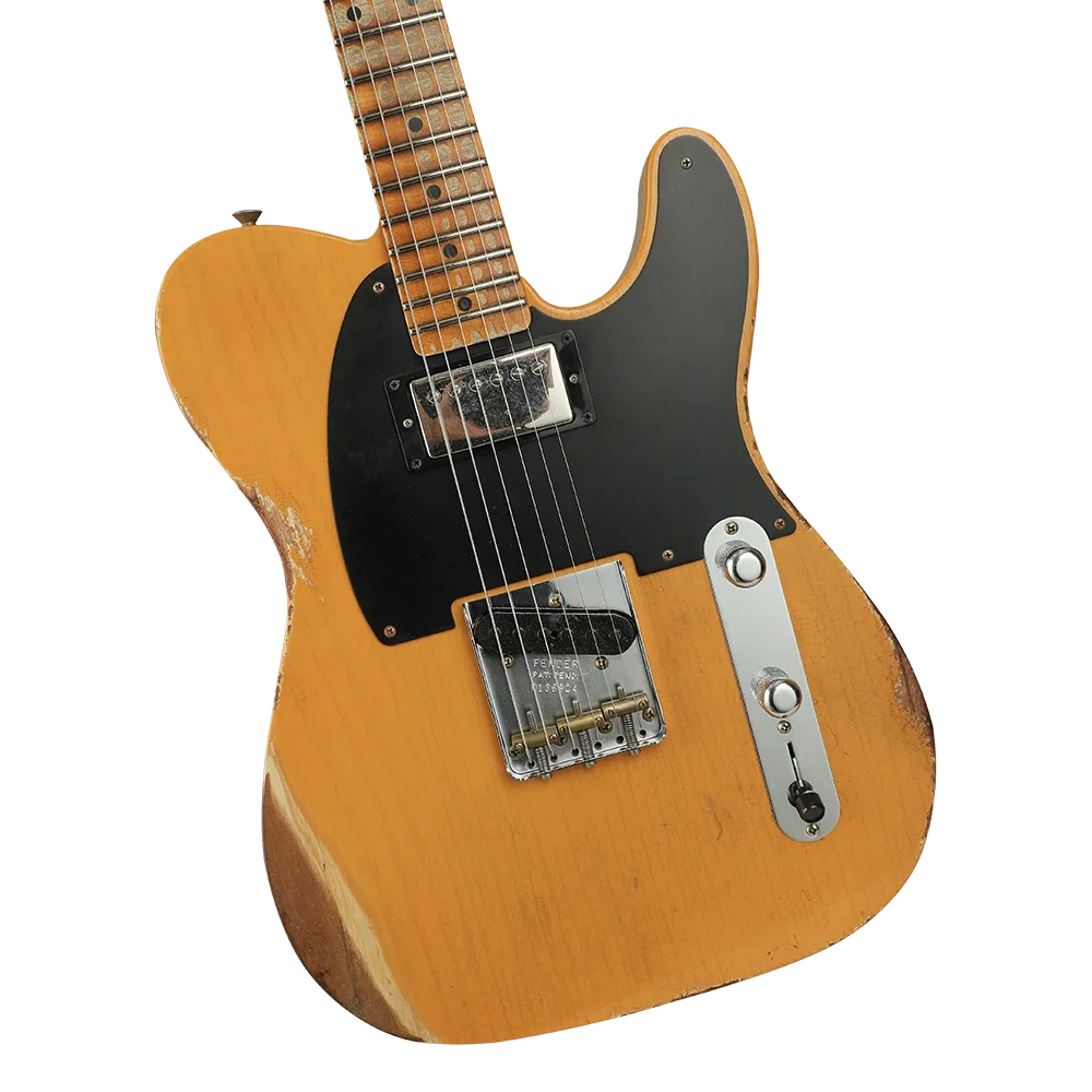 FENDER Custom Shop Limited Edition 1953 HS Telecaster Heavy Relic Aged Butterscotch Blonde Elektro Gitar