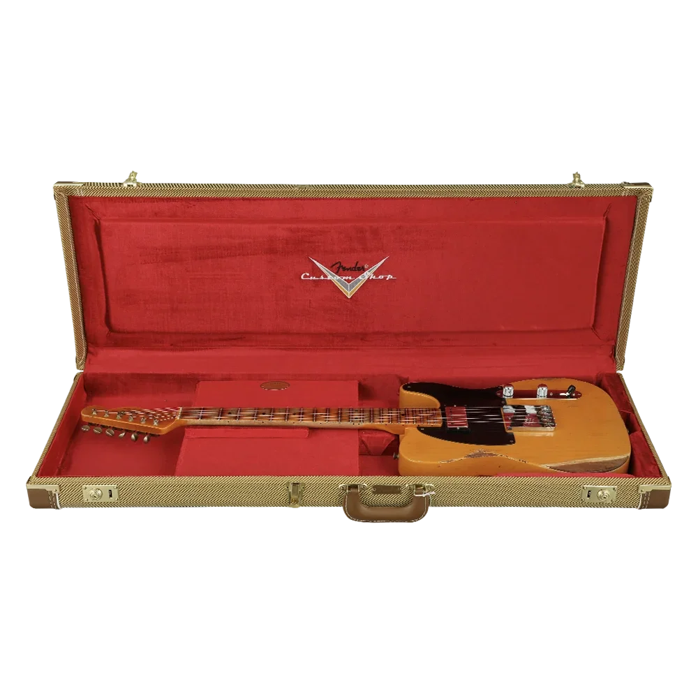 FENDER Custom Shop Limited Edition 1953 HS Telecaster Heavy Relic Aged Butterscotch Blonde Elektro Gitar