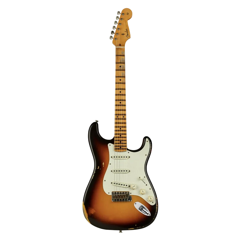 Fender Custom Shop LTD Fat 50's Stratocaster Relic Akçaağaç Klavye Wide Fade Chocolate 2 Color Sunburst Elektro Gitar
