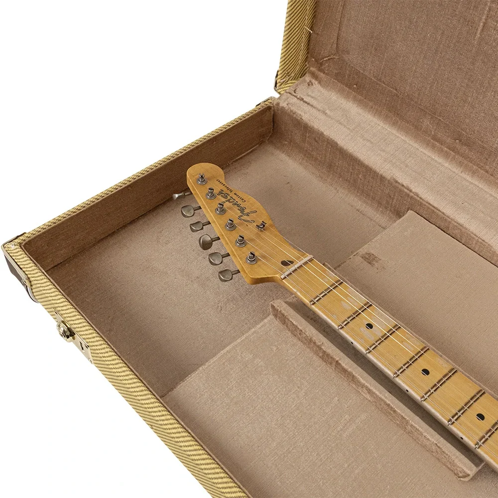 Fender Custom Shop 1959 Telecaster Relic Akçaağaç Klavye Aged Black Elektro Gitar