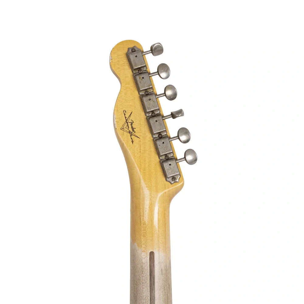 Fender Custom Shop 1959 Telecaster Relic Akçaağaç Klavye Aged Black Elektro Gitar