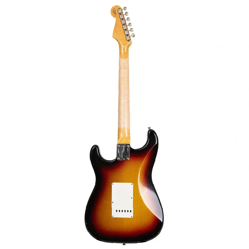 Fender Custom Shop 1961 Stratocaster Heavy Relic Black Super Faded Aged 3 Ton Sunburst Elektro Gitar