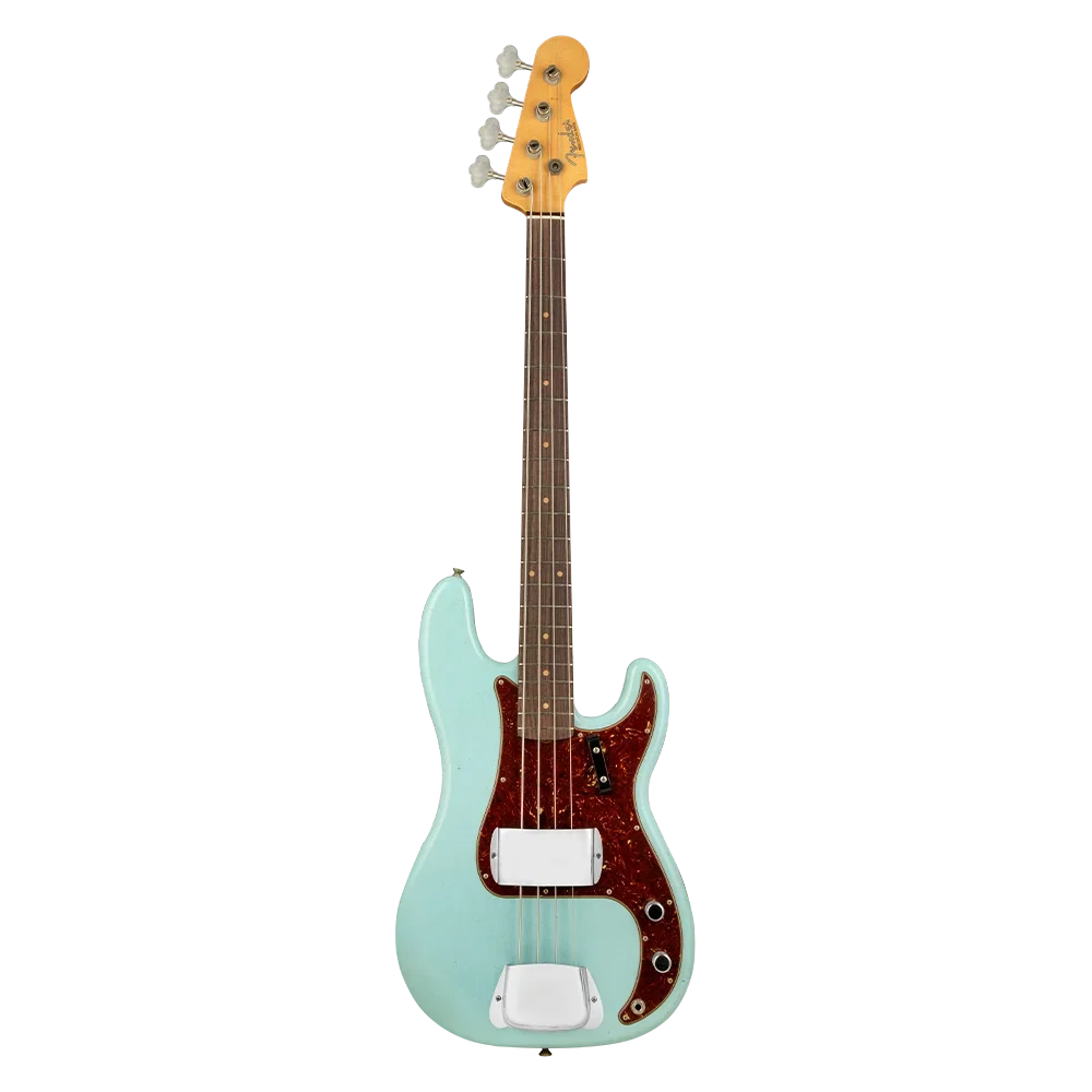 Fender Custom Shop 1963 Precision Bass Journeyman Relic Aged Daphne Blue Bas Gitar