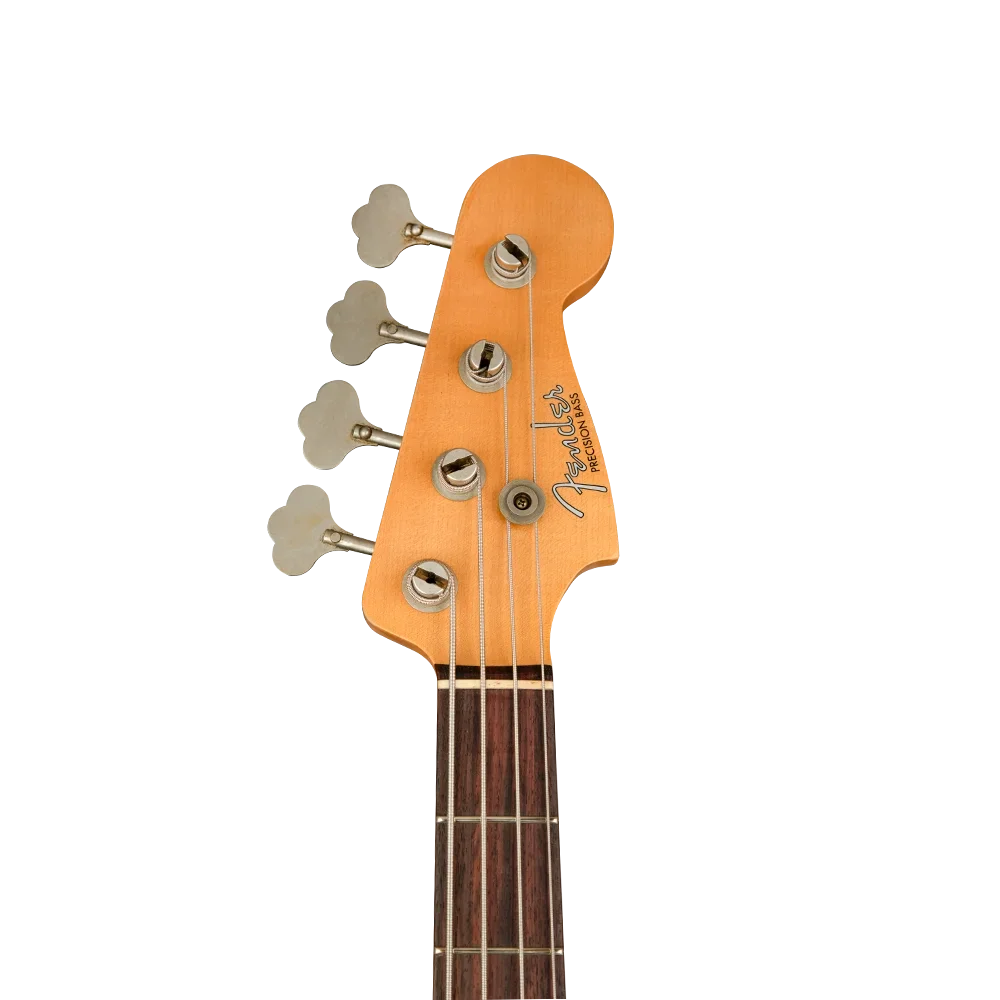 Fender Custom Shop 1963 Precision Bass Journeyman Relic Aged Olympic White Bas Gitar
