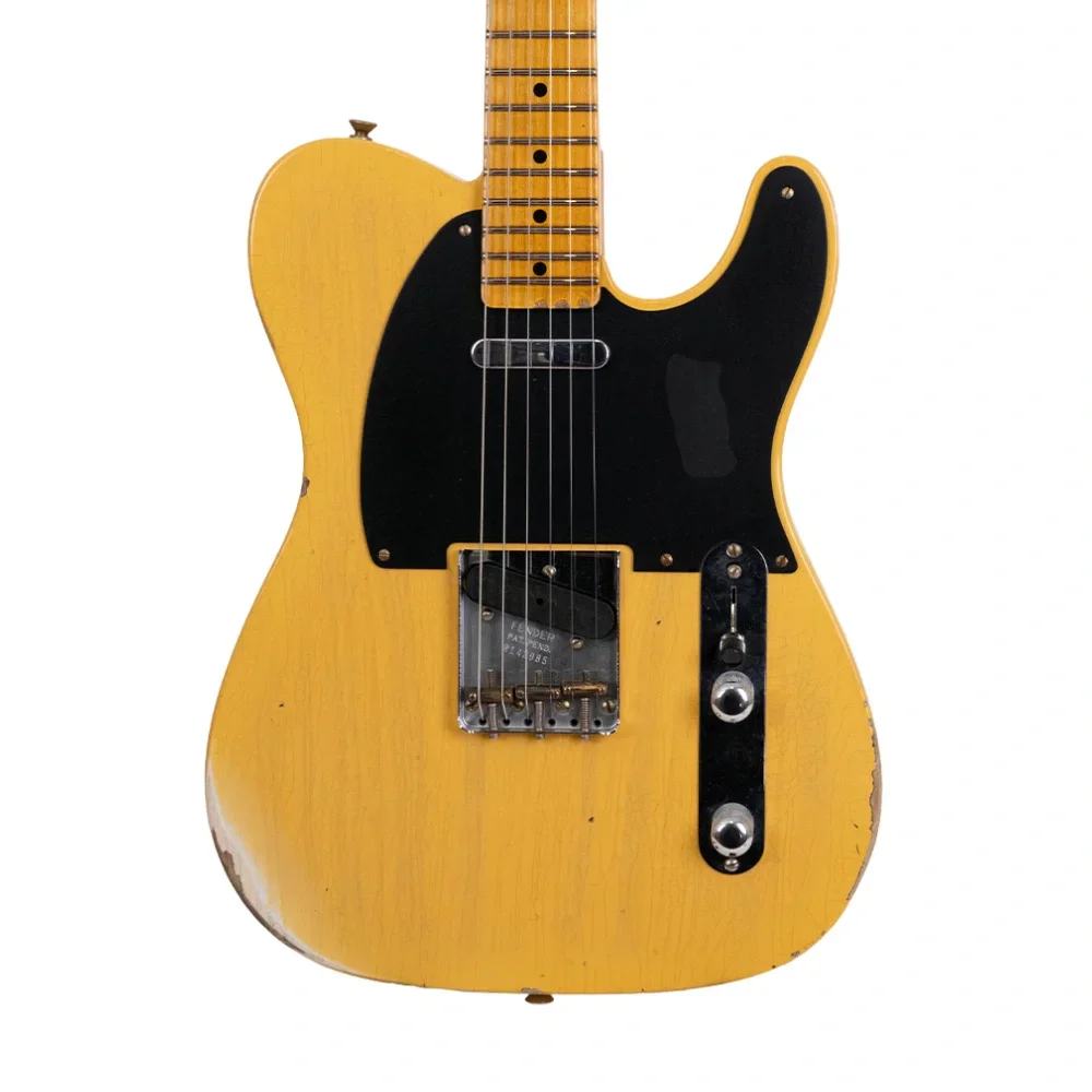Fender Custom Shop 1951 Nocaster Relic Akçaağaç Klavye Faded Aged Nocaster Blonde Elektro Gitar