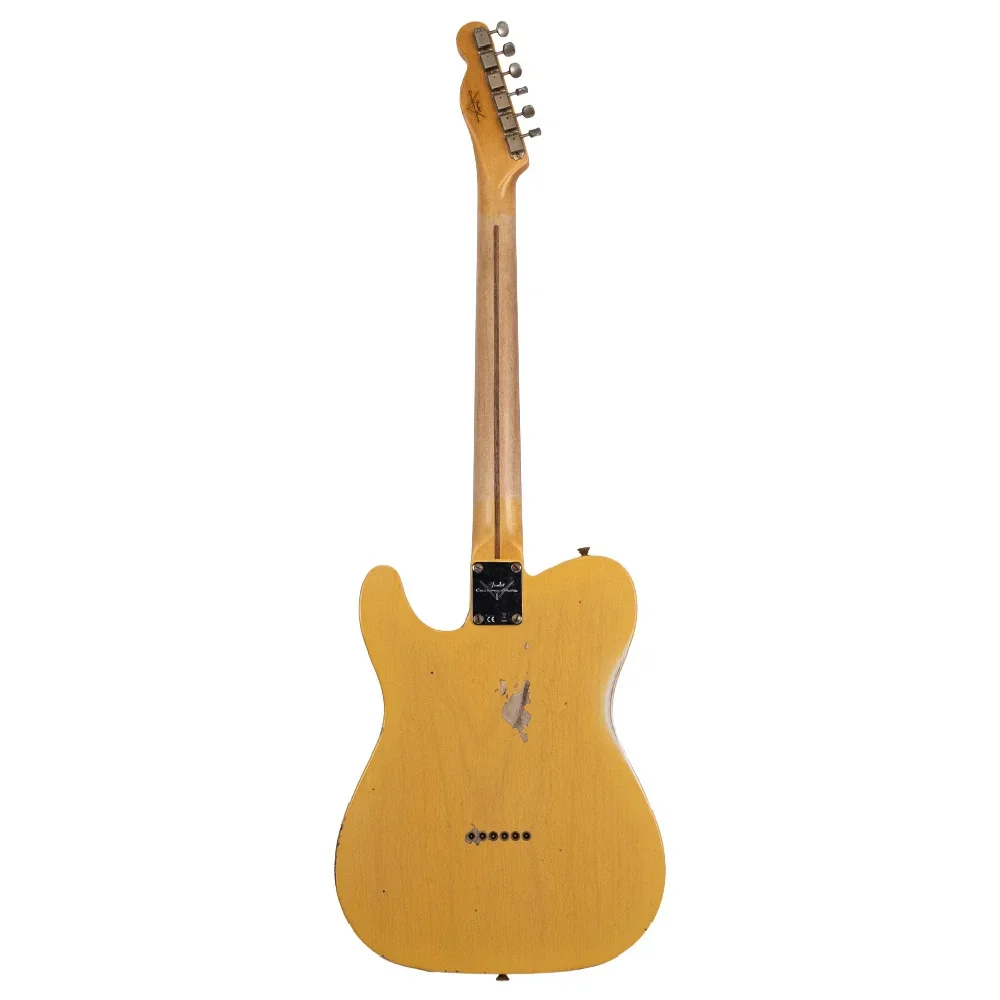 Fender Custom Shop 1951 Nocaster Relic Akçaağaç Klavye Faded Aged Nocaster Blonde Elektro Gitar