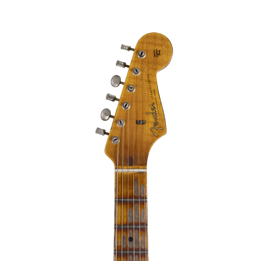 Fender Custom Shop Limited Edition 1958 Stratocaster Heavy Relic Akçaağaç Klavye Super Faded Aged Taos Turquoise Elektro Gitar