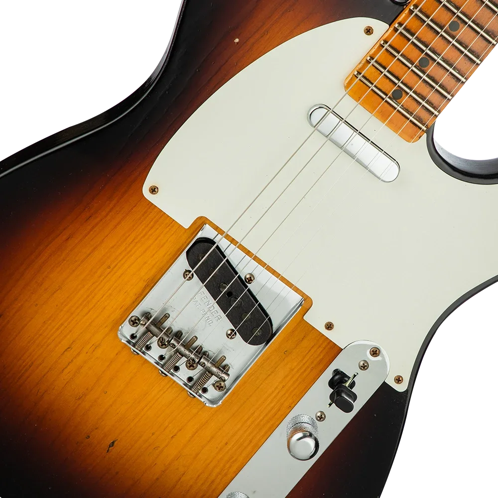 Fender Custom Shop Limited 1955 Telecaster Journeyman Relic Wide Fade 2 Ton Sunburst Elektro Gitar