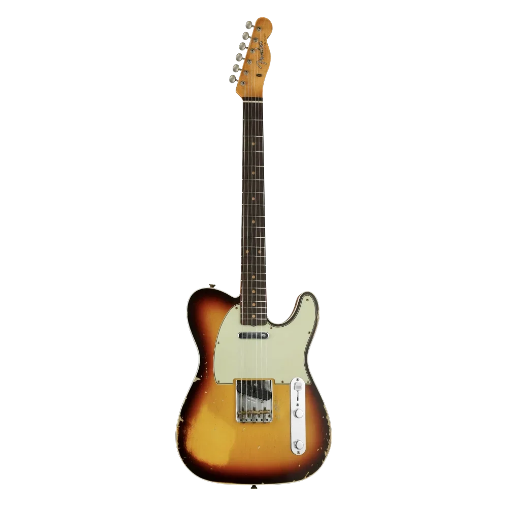 Fender Custom Shop LTD 1960 Telecaster Custom Heavy Relic Chocolate 3 Ton Sunburst Elektro Gitar