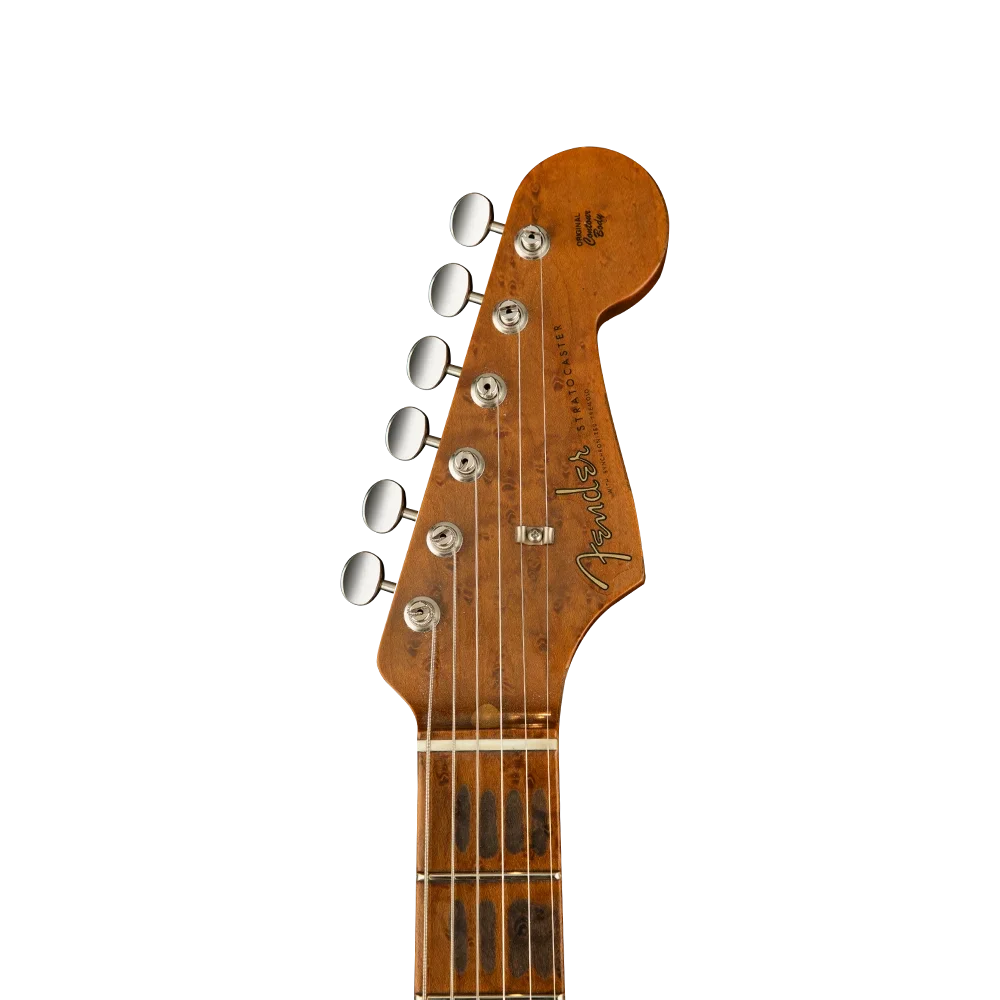 Fender Custom Shop Limited Edition Roasted 1956 Stratocaster Relic Akçaağaç Klavye Black Elektro Gitar
