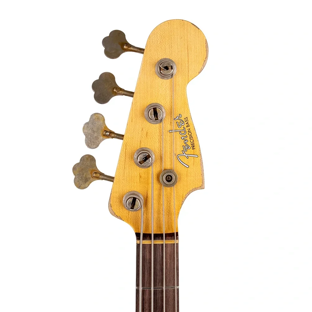 Fender Custom Shop Limited Edition 1963 Precision Bass Heavy Relic Faded Aged 3-Color Sunburst Bas Gitar