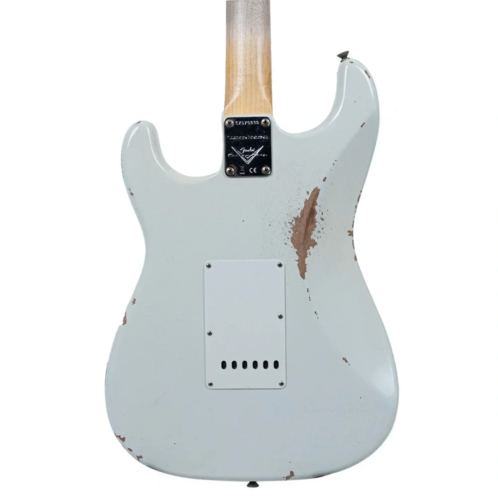 Fender Custom Shop Limited Edition 1967 Stratocaster HSS Relic Aged Olympic White Elektro Gitar