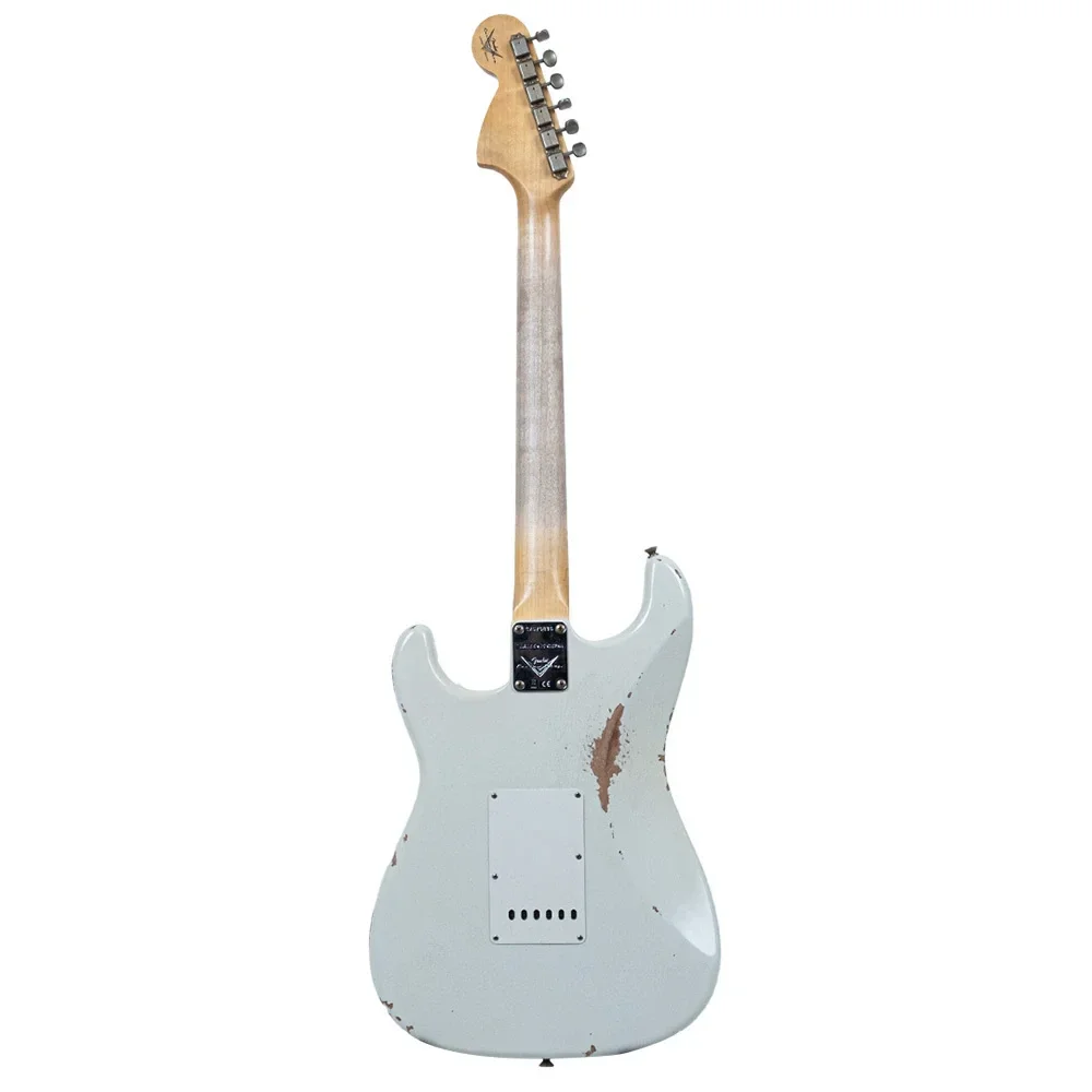 Fender Custom Shop Limited Edition 1967 Stratocaster HSS Relic Aged Olympic White Elektro Gitar