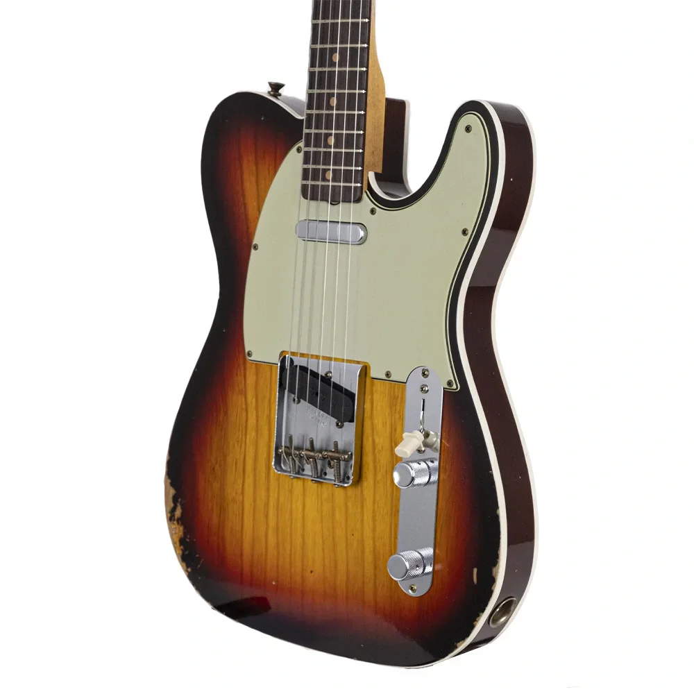 Fender Custom Shop Limited Edition 1960 Telecaster Custom Relic Gülağacı Klavye Chocolate 3 Ton Sunburst Elektro Gitar