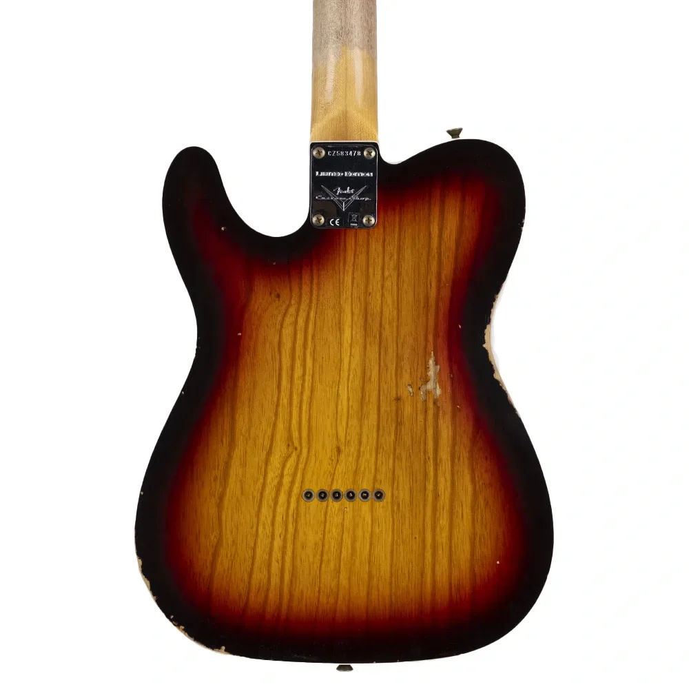 Fender Custom Shop Limited Edition 1960 Telecaster Custom Relic Gülağacı Klavye Chocolate 3 Ton Sunburst Elektro Gitar