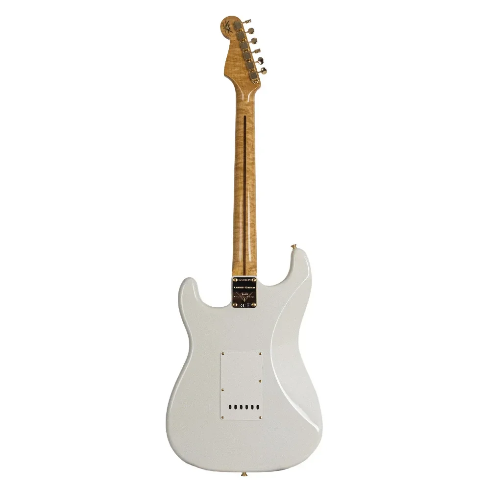 Fender Custom Shop Limited Edition 1959 Stratocaster NOS Gold HW Aged Olympic White Elektro Gitar