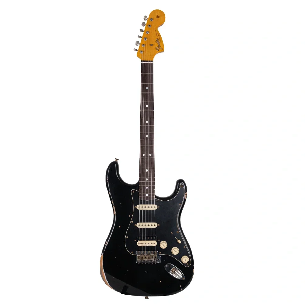 Fender Custom Shop Limited Edition 1967 HSS Stratocaster Relic Aged Black Elektro Gitar