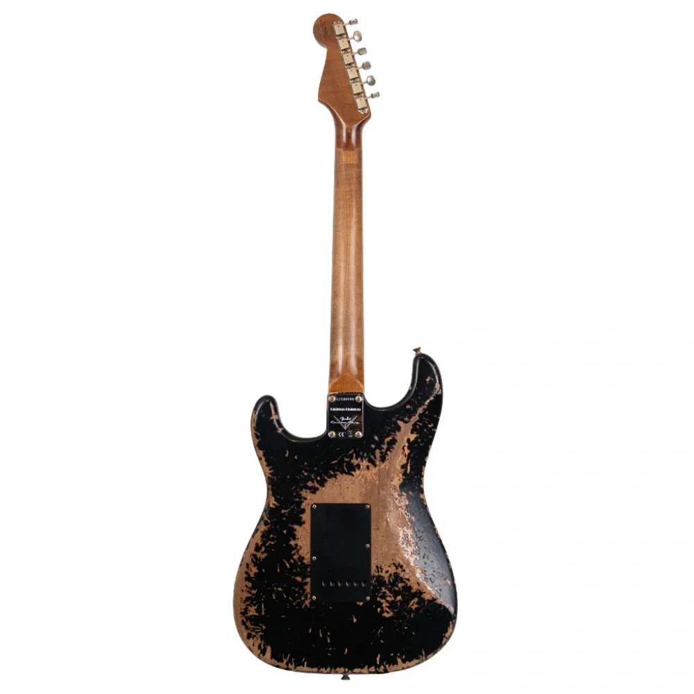 Fender Custom Shop Limited Edition Dual-Mag II Stratocaster Super Heavy Relic Aged Black Elektro Gitar