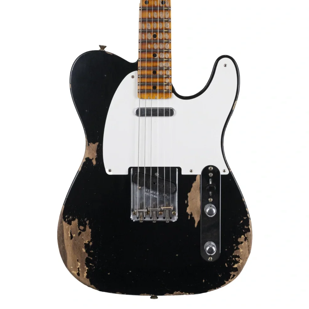 Fender Custom Shop Limited Edition 1954 Telecaster Heavy Relic Aged Black Elektro Gitar