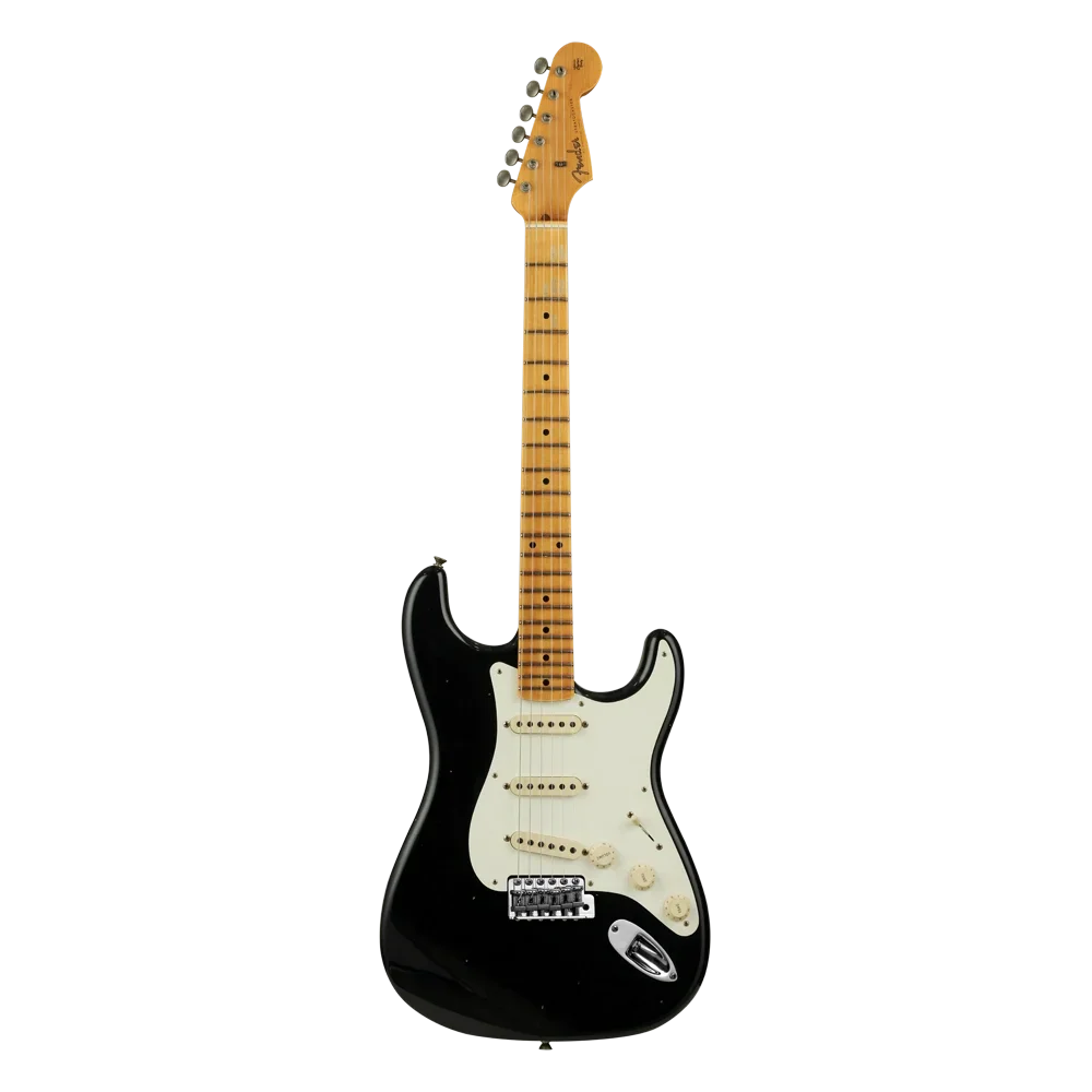 FENDER Custom Shop 1957 Stratocaster Journeyman Relic Akçaağaç Klavye Black Elektro Gitar