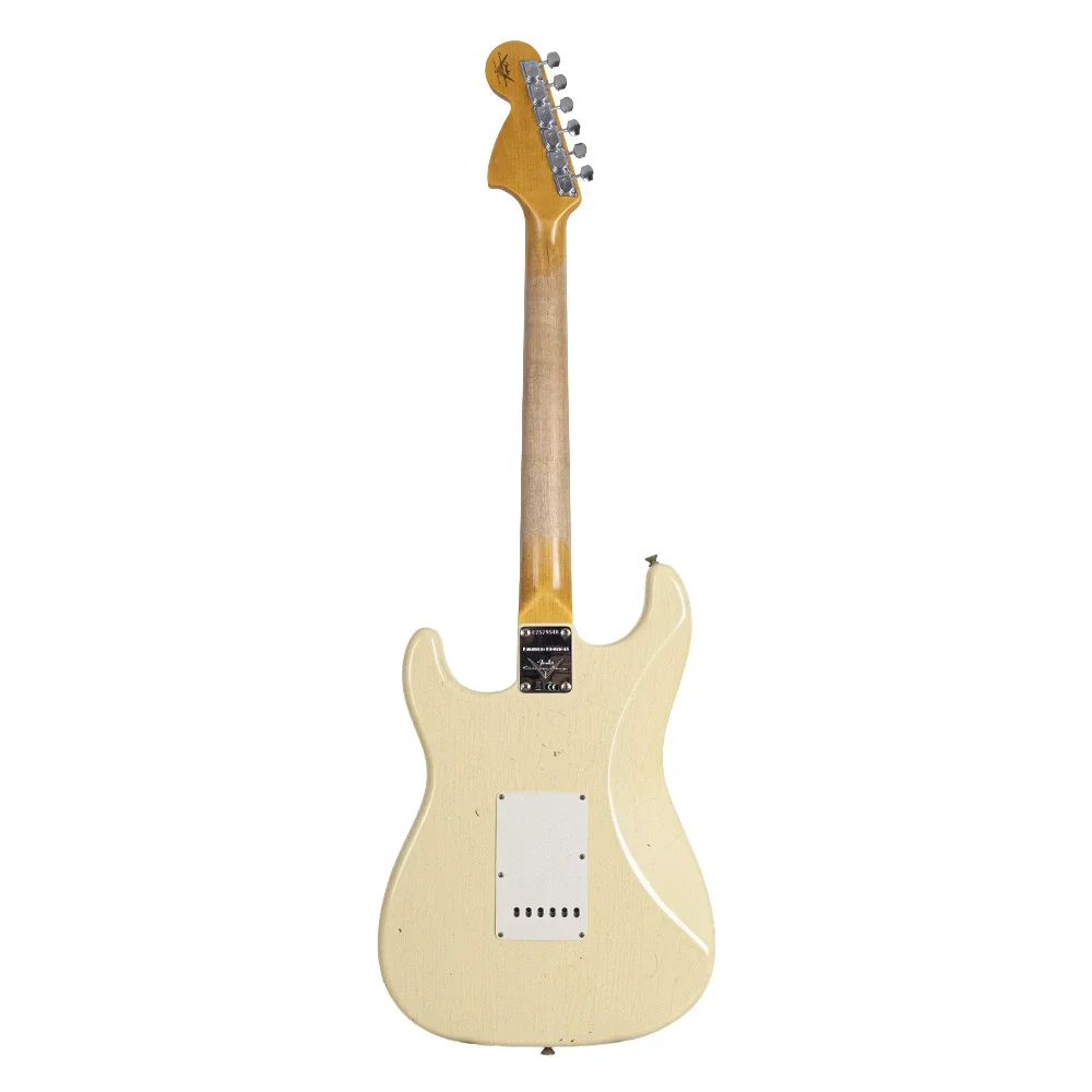 Fender Custom Shop Limited Edition Custom 1968 Stratocaster Journeyman Relic Aged Vintage White Elektro Gitar
