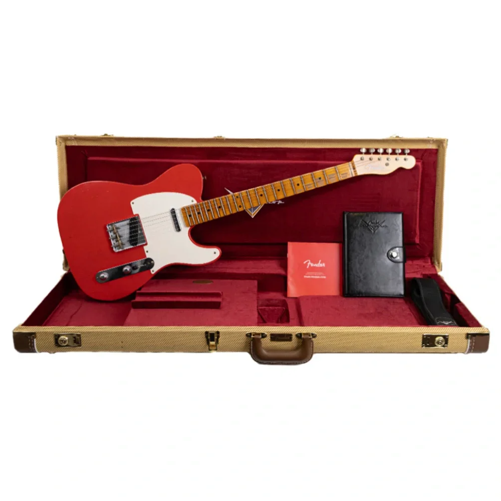 Fender Custom Shop Limited Edition 1950's Telecaster Journeyman Relic Aged Fiesta Red Elektro Gitar