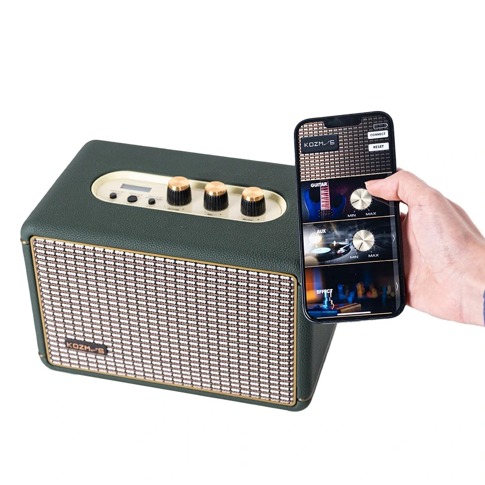 Kozmos Aura-30 Uygulama ile Kontrol Edilebilen Akustik Enstrüman Amfisi ve Bluetooth Hoparlör