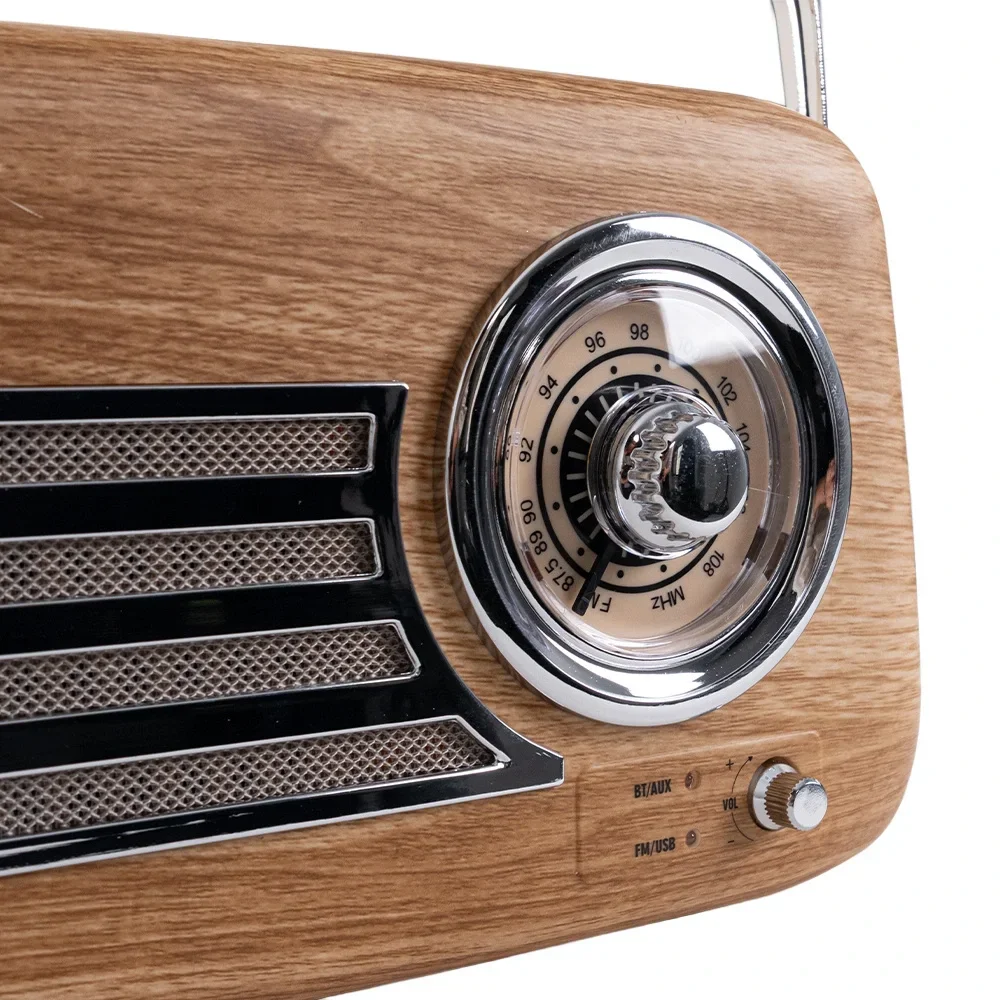 KOZMOS Retro Radyo ve Bluetooth Hoparlör Wooden
