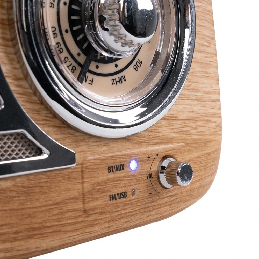 KOZMOS Retro Radyo ve Bluetooth Hoparlör Wooden