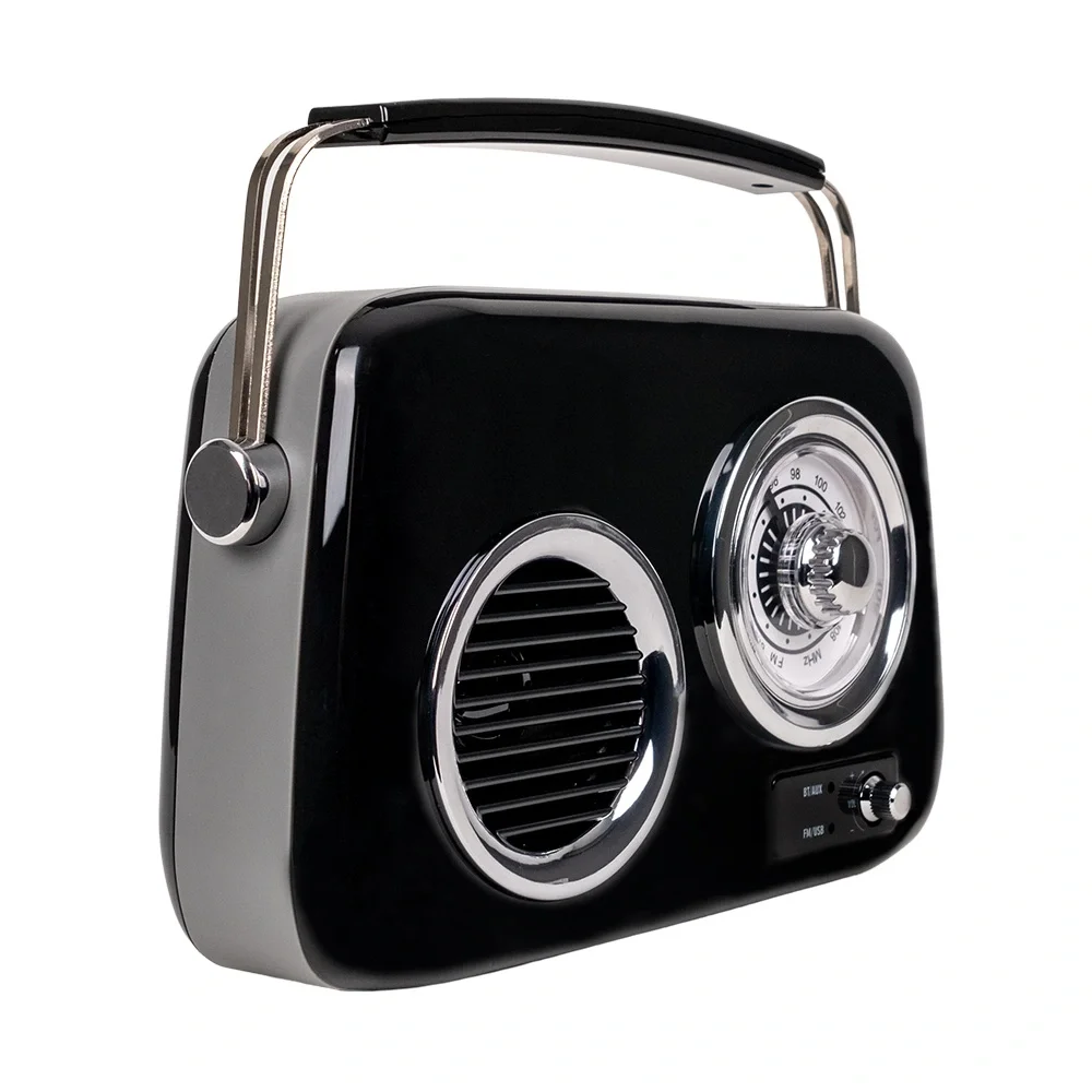 KOZMOS FB-R302-BK Siyah Retro Radyo ve Bluetooth Hoparlör