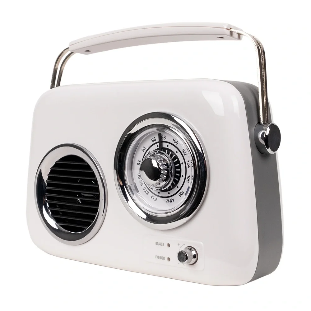 KOZMOS FB-R302-WH Beyaz Retro Radyo ve Bluetooth Hoparlör