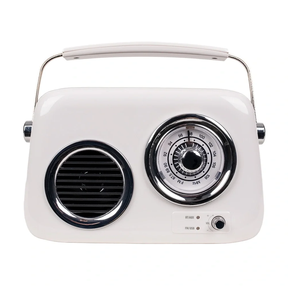 KOZMOS FB-R302-WH Beyaz Retro Radyo ve Bluetooth Hoparlör