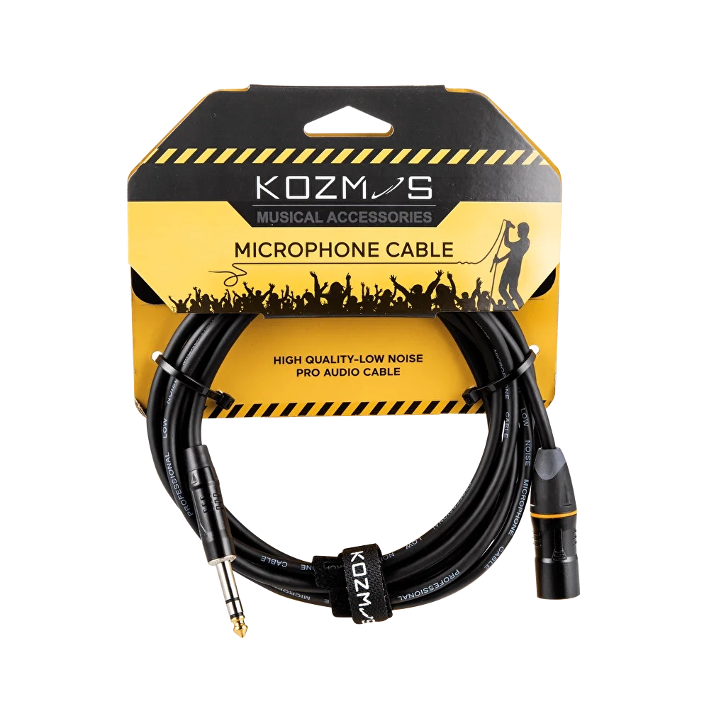 Kozmos KCL-061-3M XLR-TRS 6,35mm Stereo 3mt Kablo