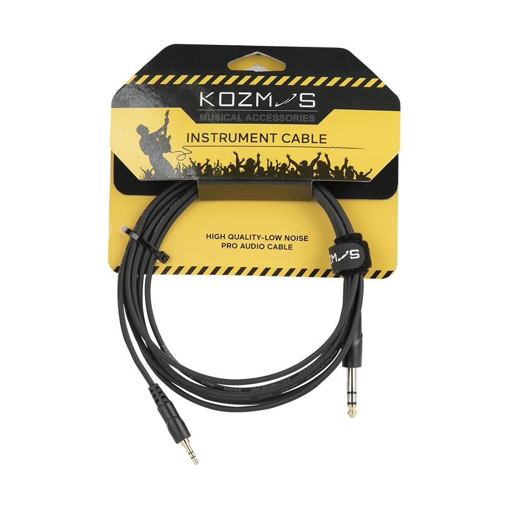 Kozmos KCL-231-3M / 3.5 mm TRS (E) <-> 1/4" TRS (E) Stereo 3 Mt