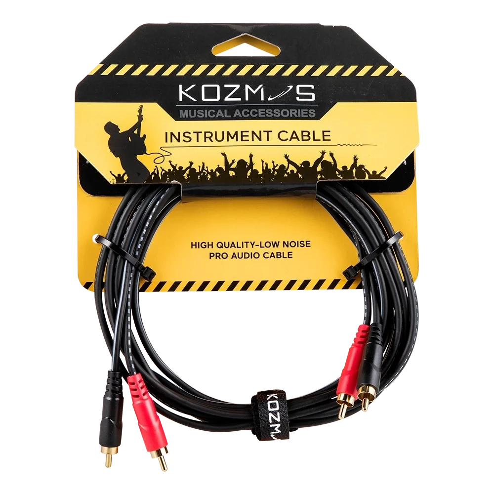 Kozmos KCL-244-3M 2 x RCA Male - 2 x RCA 3mt Kablo
