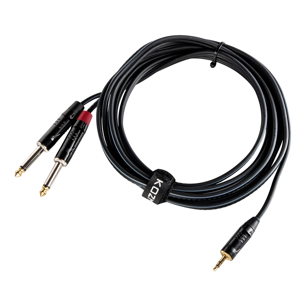 Kozmos KCL-333-3M Stereo 3,5mm - 2 x 6,35mm Mono 3mt Kablo