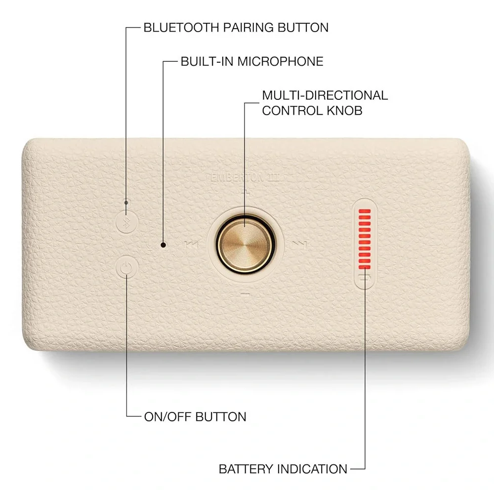 MARSHALL Emberton III Krem Bluetooth Hoparlör