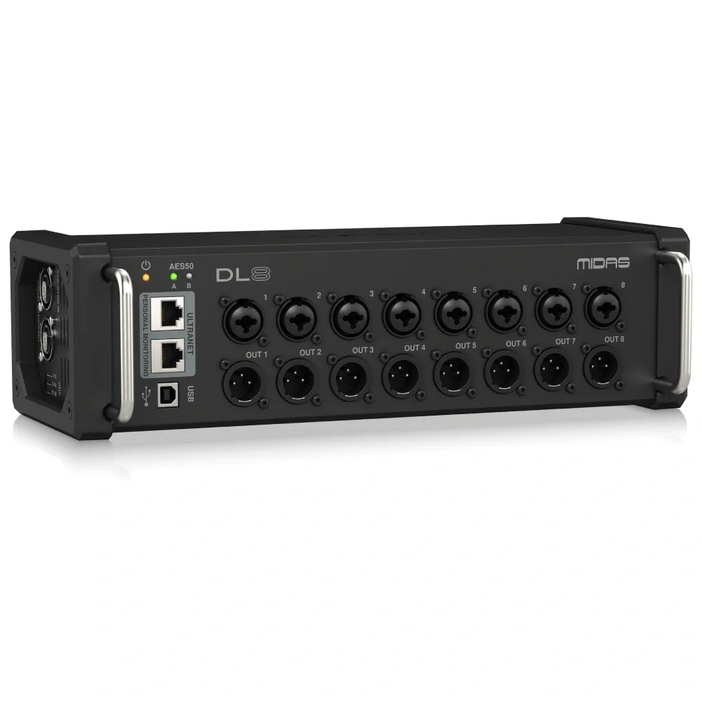 Midas DL8 PoE-Aktif 8 Giriş, 8 Çıkış Dijital Stage Box