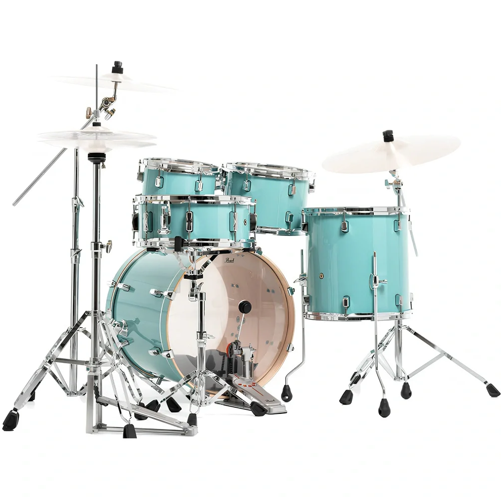 PEARL DMP905/C884 Decade Maple Turkuaz 5 Parça (20B/10T/12T/14F/14S) Aksamlı Akustik Davul Seti